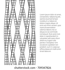 Low poly truss structure wireframe mesh background. Scinece and tech vector illustration.