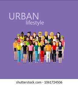 Low poly urban people