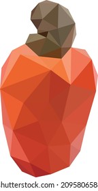 low poly vector art cashew fruit