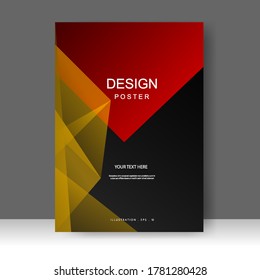 Low poly Vector business brochure template. Banner Design, Poster in A4 size. Simple Flyer promotion. magazine. Vector illustration