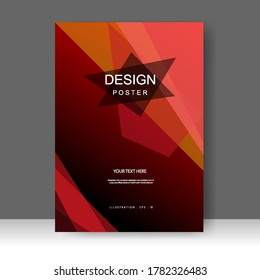 Low-Poly-Vektor-Broschüre Vorlage. Banner Design, Poster in A4-Größe. Einfache Flugwerbung. Magazin. Vektorgrafik