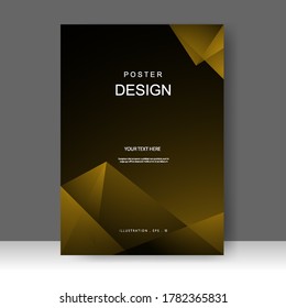 Low-Poly-Vektor-Broschüre Vorlage. Banner Design, Poster in A4-Größe. Einfache Flugwerbung. Magazin. Vektorgrafik
