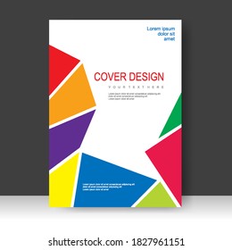 Low poly Vector business brochure template. Banner Design, Poster in A4 size. Simple Flyer promotion. magazine. Vector illustration
