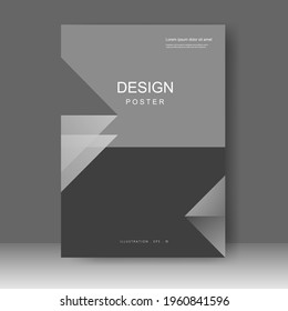 Low poly Vector business brochure template. Banner Design, Poster in A4 size. Simple Flyer promotion. magazine. Vector illustration