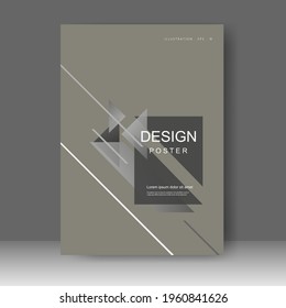 Low poly Vector business brochure template. Banner Design, Poster in A4 size. Simple Flyer promotion. magazine. Vector illustration
