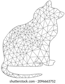 low poly vector illustration of a Cat.
                              