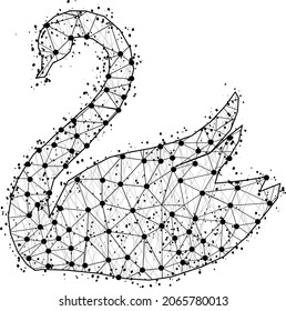 ilustración vectorial de baja polilla del cisne.