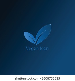 Low poly vegan icon vector design