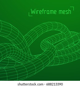 Low poly vein or wire wireframe mesh background. Scinece and tech vector illustration.