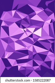 Low poly violet abstract background