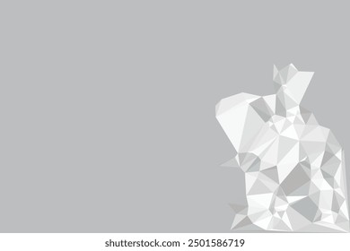 Fondo abstracto del triángulo blanco polivinílico bajo. Ilustración del diseño del Vector. Eps 10.