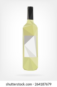 Low Poly Wine Bottle