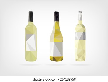 Low Poly Wine Bottle