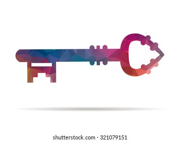 low poly wrench icon