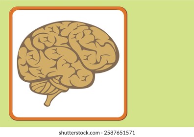 Low poly x ray brain, Digital brain. Wire frame brain glowing copy space poster, banner or sticker. Technological brain, digital marketing post idea for social, electronic and print media. EPS 10