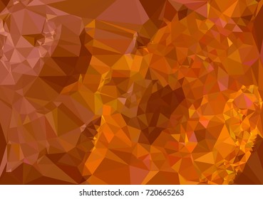 Low poly yellow mosaic background. Template design, list, front page, brochure layout, banner, idea, cover, print, flyer, book, blank, card, ad, sign, sheet. Copy space. Vector clip art