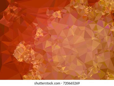 Low poly yellow mosaic background. Template design, list, front page, brochure layout, banner, idea, cover, print, flyer, book, blank, card, ad, sign, sheet. Copy space. Vector clip art