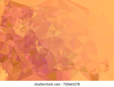 Low poly yellow mosaic background. Template design, list, front page, brochure layout, banner, idea, cover, print, flyer, book, blank, card, ad, sign, sheet. Copy space. Vector clip art