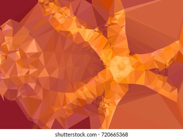 Low poly yellow mosaic background. Template design, list, front page, brochure layout, banner, idea, cover, print, flyer, book, blank, card, ad, sign, sheet. Copy space. Vector clip art