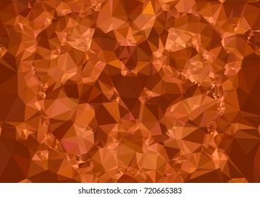 Low poly yellow mosaic background. Template design, list, front page, brochure layout, banner, idea, cover, print, flyer, book, blank, card, ad, sign, sheet. Copy space. Vector clip art