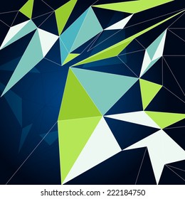 Low polygon background on Dark tone. vector illustration.