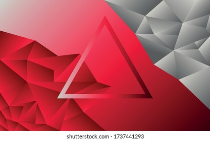low polygon background red with a triangle