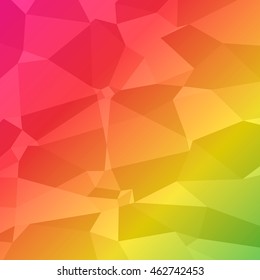 Low polygon background. red yellow and green abstract background.