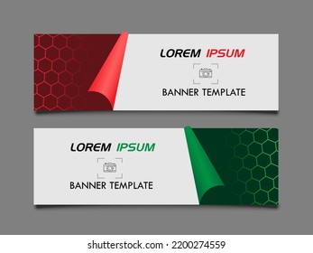 Low polygon banner small shadow on the grey background template and business concept for media, website, poster banner template, copy space for text or design