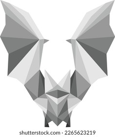 Low polygon bat geometric - Vector illustration