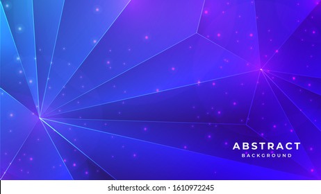 Low polygon crystal abstract blue 3d background Premium Vector