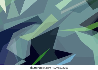 Low polygon dark blue background, black green polygonal texture, vivid colorful backdrop, gray geometric technology banner, grey abstract triangular wallpaper.
