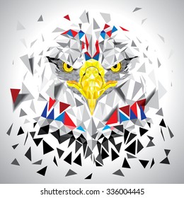 Low polygon Eagle illustration vector