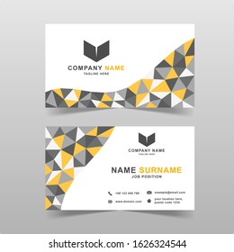 Low polygon geometric business card template,Modern business card vector template.