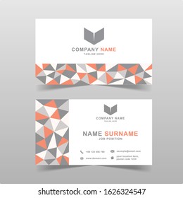 Low polygon geometric business card template,Modern business card vector template.