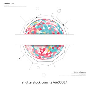 Low polygon. geometry polygon abstract banner. vector illustration
