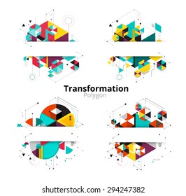 Low Polygon. Geometry Polygon Abstract Banner. Vector Illustration