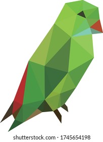 Pájaro animal con geometría de polígono baja. Vector de estilo de polos bajo. Diseño de polos bajos.