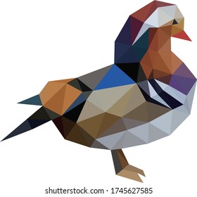 Low polygon geometry animal. Low poly style vector. Low poly design.