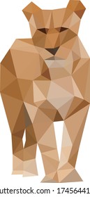 Low polygon geometry animal. Low poly style vector. Low poly design.