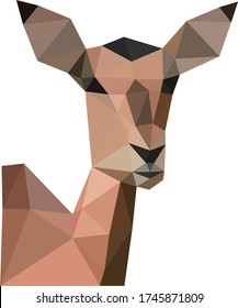 Low polygon geometry animal. Low poly style vector. Low poly design.