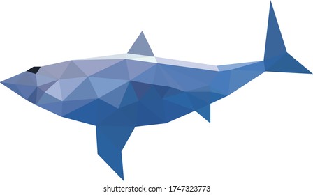 Low Polygon Geometry Animal Shark Low Stock Vector (Royalty Free ...