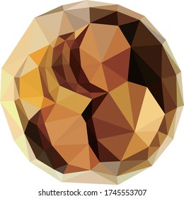 Comida baja de geometría de polígono. Vector de estilo de polos bajo. Diseño de polos bajos.