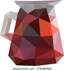 Tetera baja de estilo de vida de geometría de polígono. Vector de estilo de polos bajo. Diseño de polos bajos.