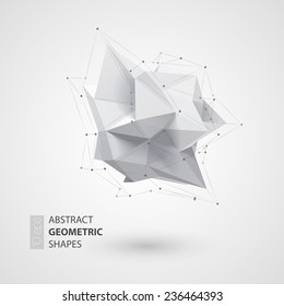 Low polygon geometry shape. Vector illustration