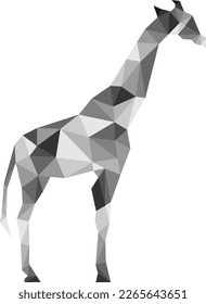 Low polygon giraffe geometric - Vector illustration