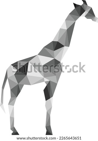 Low polygon giraffe geometric - Vector illustration