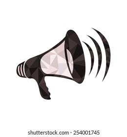 low polygon megaphone