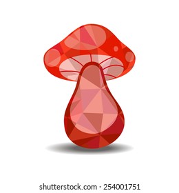 low polygon mushrooms