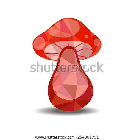 low polygon mushrooms
