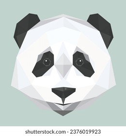 Low polygon with panda head